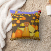 Oliver The Otter kiest een pompoen Kussen (Deken)