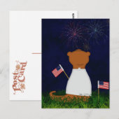 Oliver the Otter kijkt vuurwerk Briefkaart (Voorkant / Achterkant)