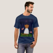 Oliver the Otter kijkt vuurwerk T-shirt (Voorkant volledig)