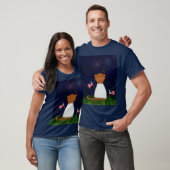 Oliver the Otter kijkt vuurwerk T-shirt (Unisex)