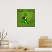 Oliver The Otter Picking Shamrocks - Saint Patrick Poster (Keuken)