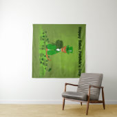 Oliver The Otter Picking Shamrocks - Saint Patrick Wandkleed (In Situ (horizontaal))