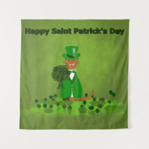 Oliver The Otter Picking Shamrocks - Saint Patrick Wandkleed