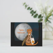 Oliver The Otter pozing in its Halloween Costume Briefkaart (Staand voorkant)