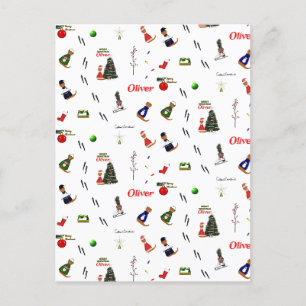 Oliver The Otter Random Pattern Briefkaart