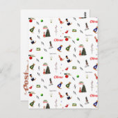 Oliver The Otter Random Pattern Briefkaart (Voorkant / Achterkant)