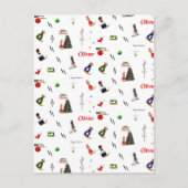 Oliver The Otter Random Pattern Briefkaart (Voorkant)