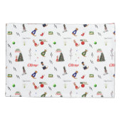 Oliver The Otter Random Pattern Kussensloop (Achterkant)