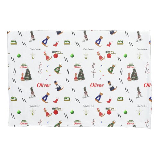 Oliver The Otter Random Pattern Kussensloop (Voorkant)