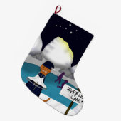 Oliver The Otter Schaatsen aan de rivier Grote Kerstsok (Voorkant (Hangend))