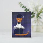 Oliver The Otter Schaatsen Briefkaart (Staand voorkant)