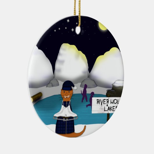 Oliver The Otter Schaatsen op het Ornament van de  (Rechts)