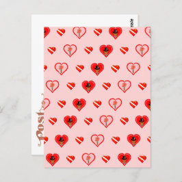 Oliver The Otter Valentijnsdag Pattern Briefkaart