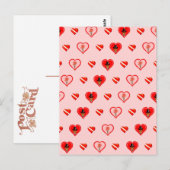 Oliver The Otter Valentijnsdag Pattern Briefkaart (Voorkant / Achterkant)