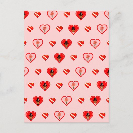 Oliver The Otter Valentijnsdag Pattern Briefkaart (Voorkant)