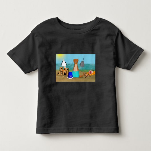 Oliver The Otter's Beach Vakantie Kinder Shirts (Voorkant)