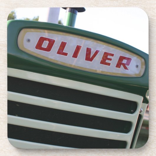 Oliver tractor boerderij onderzetter cadeaus (Voorkant)