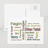 Oliver Twist Characters Briefkaart (Voorkant / Achterkant)