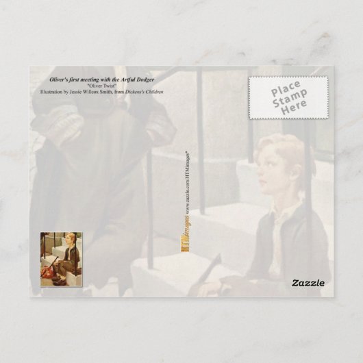 Oliver Twist en de Artful Dodger Briefkaart (Achterkant)