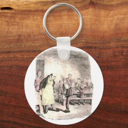 Oliver Twist vraagt om meer Sleutelhanger (Voorkant)