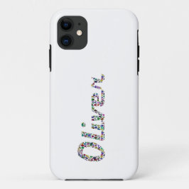 Oliver Typography met kleurrijk patroon ontwerp Case-Mate iPhone Case