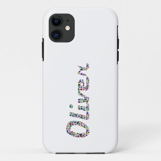 Oliver Typography met kleurrijk patroon ontwerp Case-Mate iPhone Case (Achterkant)