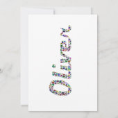 Oliver Typography met kleurrijk patroon ontwerp Kaart (Achterkant)