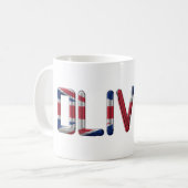 Oliver UK Vlaggennaam Union Jack Typografie Koffiemok (Voorkant links)