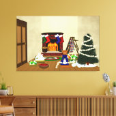 Oliver versiert voor Kerstmis Canvas Afdruk (Insitu (Woonkamer))