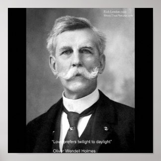Oliver W Holmes "Love Twilight" Citaat Posters