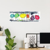 Oliver's Birds Poster (Thuiskantoor)