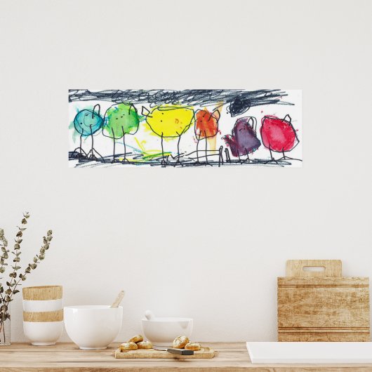 Oliver's Birds Poster (Keuken)