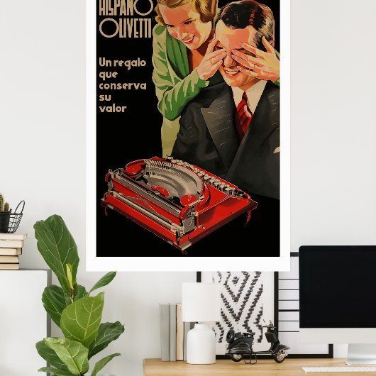  Olivetti Ads (teruggezet) Poster (Thuiskantoor)