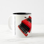 Olivetti Valentijn typwriter Tweekleurige Koffiemok (Voorkant links)