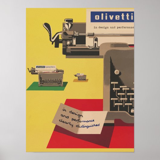 Olivetti-Vintage Poster (Voorkant)