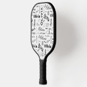 Olivia Aangepaste Naam Zwart Wit Pickleball Paddle (Links)