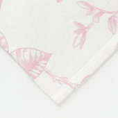 Olivia | Aangepaste Roze Teddybeer Nursery Design Fleece Deken (Hoek)