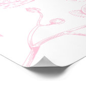 Olivia | Aangepaste Roze Teddybeer Nursery Design Poster (Hoek)