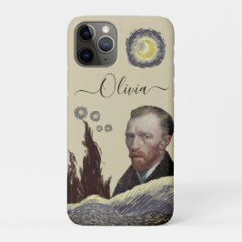 OLIVIA Artistic VanGogh pastel color brown elegant Case-Mate iPhone Case