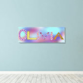 OLIVIA Baby Meisje Naam Kleurrijke Letters Canvas Afdruk (Insitu (Houten vloer))