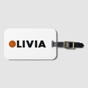 Olivia Basketball Bagagelabel