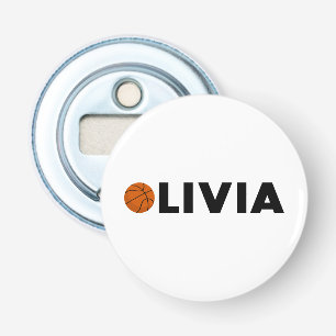 Olivia Basketball Button Flesopener