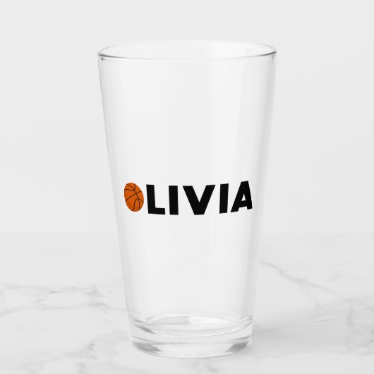 Olivia Basketball Glas (Voorkant)