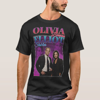 Olivia Benson &amp; Elliot Stabler 90s Geïnspireer T-shirt