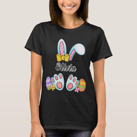 Olivia Bubble Easter Bunny T-shirt (Voorkant)