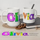 "Olivia" Cartoon Karakternaam Koffiemok