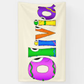 "Olivia" Cartoon Karakternaam Spandoek (Verticaal)