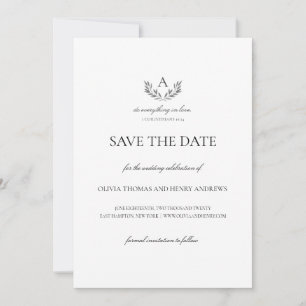 Olivia Christelijk Bruiloft Monogram Save the Date