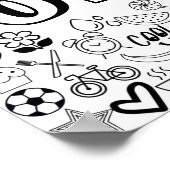 'OLIVIA' Color-it-Yourself-contourontwerp Poster (Hoek)