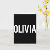 Olivia - Cool New Funny Name Fan Gift Tee  Kaart (Gele Bloem)